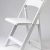 Folding Chair – Padded Seat – White Resin