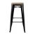 Tolix Bar Stool – Black w Timber Seat