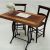 Vintage Signing Table Package – Wooden Table with metal base and 2 vintage chairs