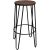 Hairpin Bar Stool, Black with Timber Top