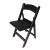 Folding Chair – Padded Seat – Black Resin