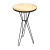 Cocktail Table – Round, Black Hairpin Legs with Timber Top