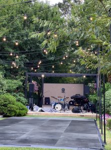 Black outdoor dance floor