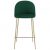 Gold Bar Stool – Emerald Green Velvet Cushion