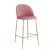 Gold Bar Stool – Blush Pink Velvet