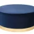 Ottoman – Royal Blue With Gold Base Round – Large