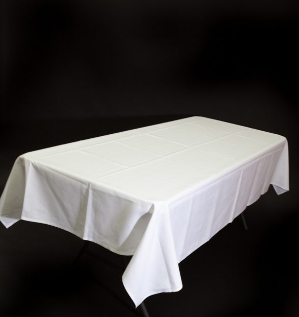 White Tablecloth – 2.4m Banquet Trestle