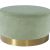 Ottoman – Green With Gold Base Round – Large