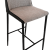 Cushioned Bar Stool – Grey Marble and Black