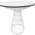 Cafe Table – White Twist Round with White Top