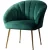 Arm Chair – Green Velvet, Gold Legs