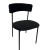 Dining Chair – Luxe Haven – Black Frame – Black Velvet Cushion