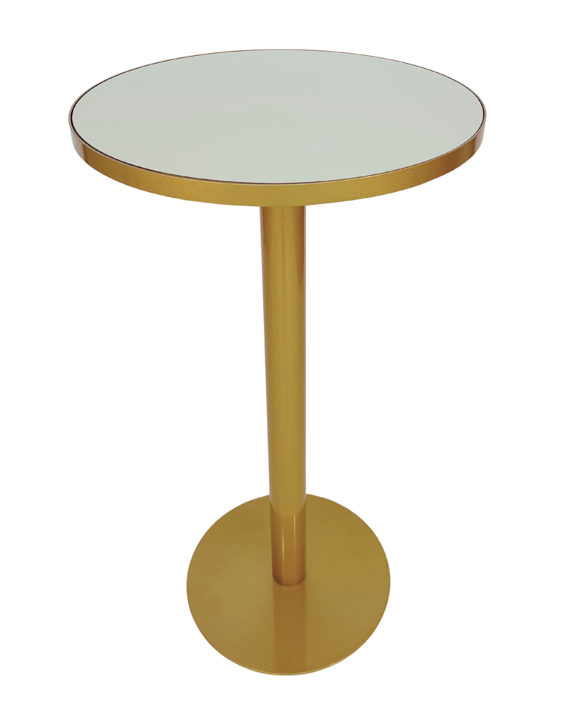 Cocktail Table – Luxe Haven – Round – Gold Frame – White Top