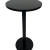 Cocktail Table – Luxe Haven – Round – Black Frame – Black Top