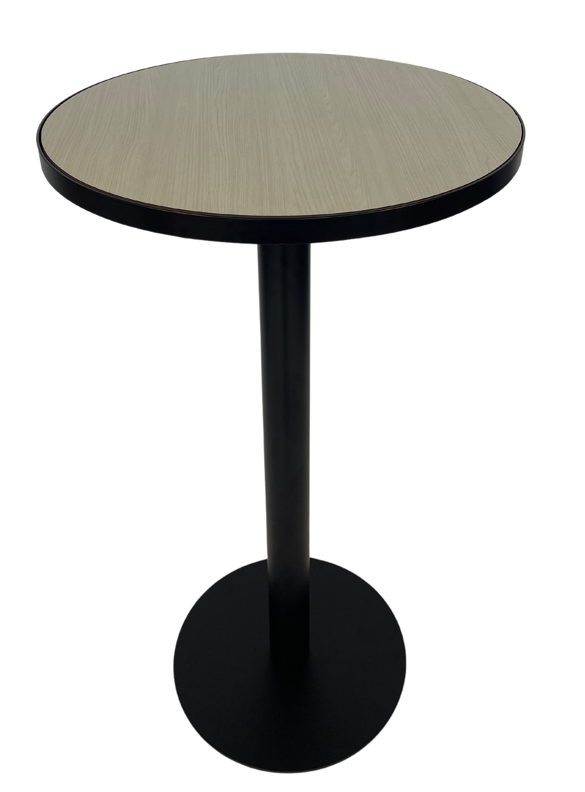 Cocktail Table – Luxe Haven – Round – Black Frame – White Ash Top