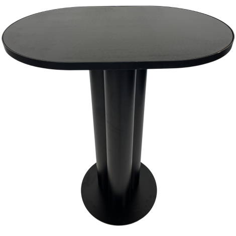 Cocktail Table – Luxe Haven – Oval – Black Frame – Black Marble Top