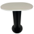 Cocktail Table – Luxe Haven – Oval – Black Frame – White Top