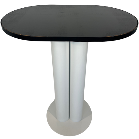 Cocktail Table – Luxe Haven – Oval – White Frame – White Ashwood Top