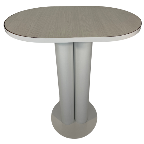 Cocktail Table – Luxe Haven – Oval – White Frame – White Top