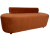 Ottoman – Luxe Wave – Burnt Orange Velvet – Rectangle With Back