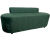 Ottoman – Luxe Wave – Emerald Green Velvet – Rectangle With Back