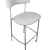 Luxe Haven Bar Stool – White Frame – White Velvet Cushion