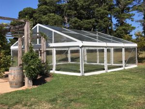 10m x 9m clear roof